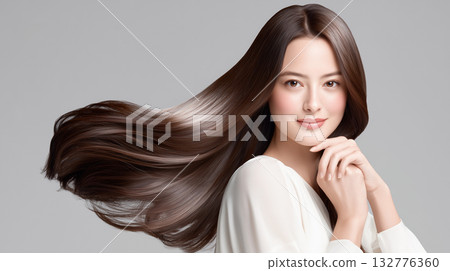 A hairstyle that exudes health and beauty 132776360