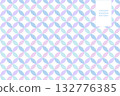 Floral Japanese seamless pattern in pastel purple and blue color for fabric, wallpapers, poster, card in asian design and more. Geometric template in vector format 132776385