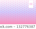 Japanese Seamless Pattern with Floral geometric motif on Pink Gradient background for fabric, wallpapers, poster, card in asian design and more 132776387