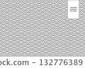 Japanese Seamless Wave Pattern in black and white color for fabric, wallpapers, poster, card in asian design and more 132776389