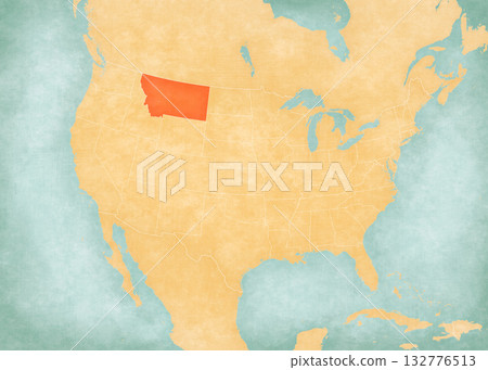Map of United States of America - Montana Map of United States of America - Montana 132776513