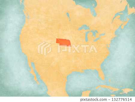 Map of United States of America - Nebraska Map of United States of America - Nebraska 132776514