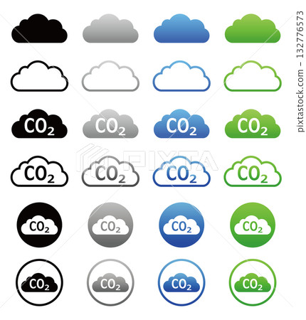雲二氧化碳圖示集 132776573