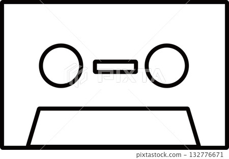 Music cassette tape simple vector illustration 132776671