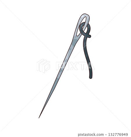 illustration of sewing needle 132776949