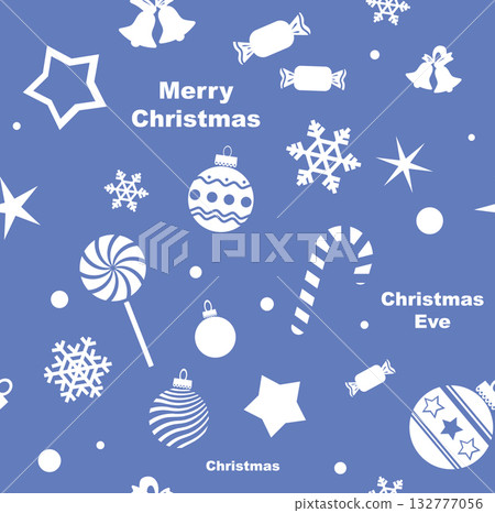 Seamless Christmas texture with snowflakes. Vector. Seamless Christmas texture with snowflakes. Vector. 132777056