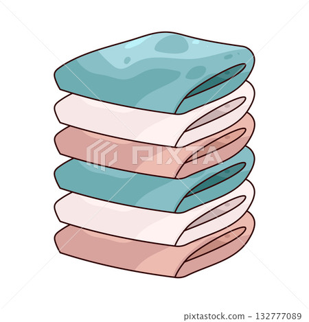 illustration of stack of clothes illustration of stack of clothes 132777089