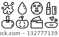 美容及相關圖標集。向量圖。 132777139