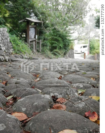 在愛知縣金谷市東海道金谷坂坡上的石板鋪砌的地藏菩薩像前 在愛知縣金谷市東海道金谷坂坡上的石板鋪砌的地藏菩薩像前 132777190