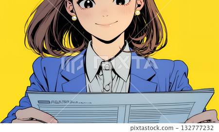 Business woman to check documents 132777232