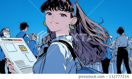 檢查文件的女商人 132777234