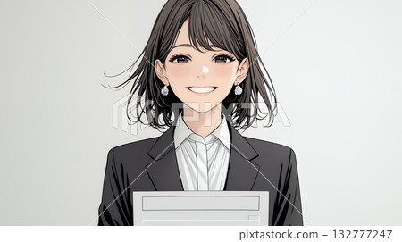 檢查文件的女商人 132777247