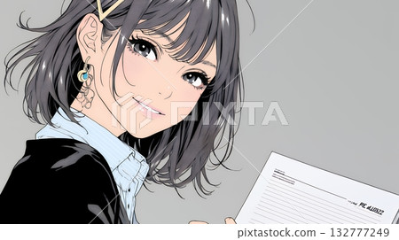 檢查文件的女商人 檢查文件的女商人 132777249