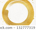 Japanese style background with gold brush art 132777319
