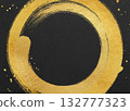 Japanese style background with gold brush art 132777323