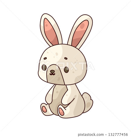 illustration of Bunny Stuffed Animal 132777456