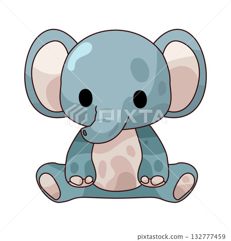 illustration of Elephant Stuffed Animal 132777459