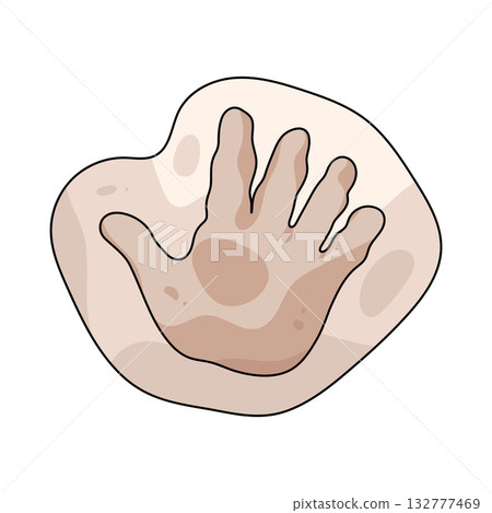illustration of Baby Handprint illustration of Baby Handprint 132777469