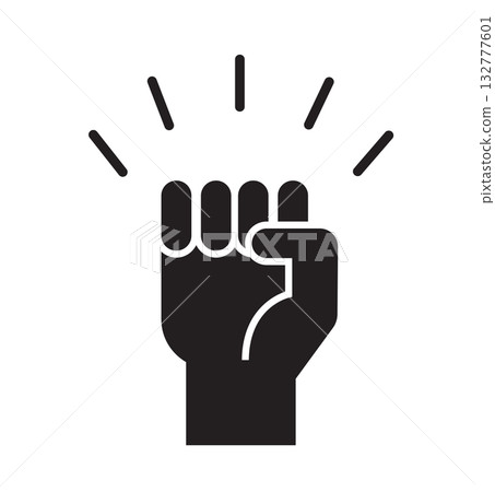 Strong Hand Up Vector Illustration 132777601
