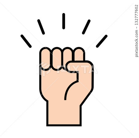 Strong Hand Up Vector Illustration Strong Hand Up Vector Illustration 132777602