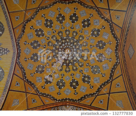 persian mosaic in madrasa mother of the Shah,Isfahan,Iran 132777830