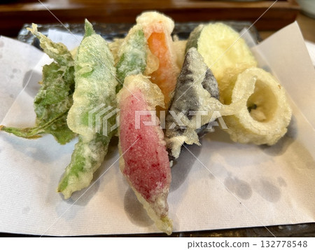 野生植物天婦羅 野生植物天婦羅 132778548