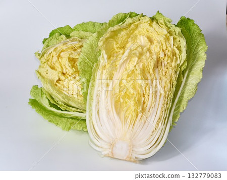 chinese cabbage on a white background 132779083