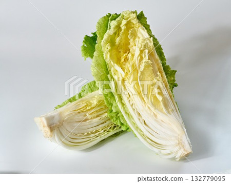 chinese cabbage on a white background chinese cabbage on a white background 132779095