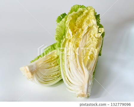 chinese cabbage on a white background chinese cabbage on a white background 132779096