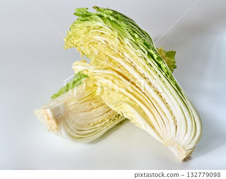 chinese cabbage on a white background chinese cabbage on a white background 132779098