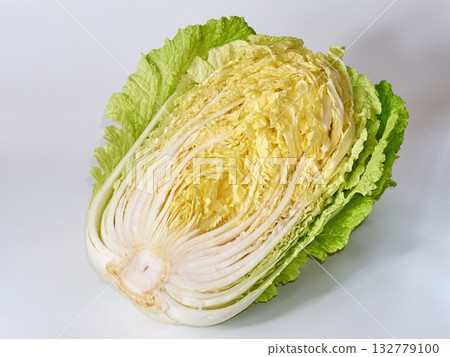 chinese cabbage on a white background chinese cabbage on a white background 132779100