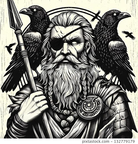 representation of the Viking god Odin 132779179