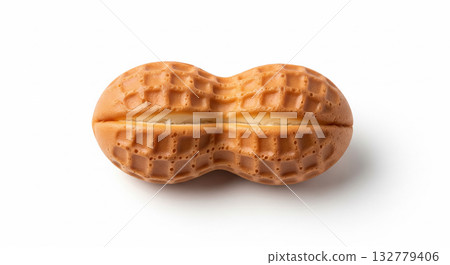 Korean Peanut Shaped Bread On White Background 132779406