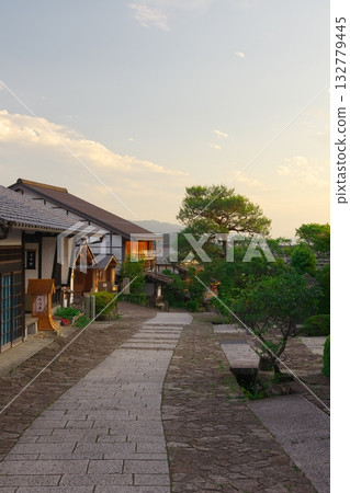 Magome in the early summer post town sunset Magome in the early summer post town sunset 132779445