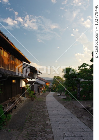 Magome in the early summer post town sunset Magome in the early summer post town sunset 132779446