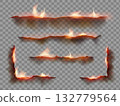 Burnt and smoldering paper edges effect 132779564