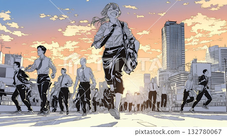 一位對自己在工作上所取得的成功感到真正快樂的商人 一位對自己在工作上所取得的成功感到真正快樂的商人 132780067