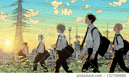 A business person who is truly happy about his success at work 132780068