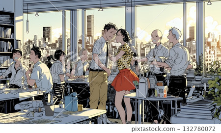 A business person who is truly happy about his success at work 132780072