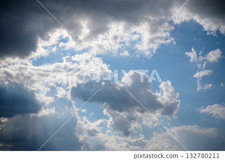 Overcast sky before storm. Dark ominous clouds Overcast sky before storm. Dark ominous clouds 132780211