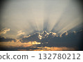 Sky background, the sunset over copy space 132780212
