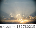 Sky background, the sunset over copy space 132780215