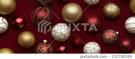christmas balls seamless pattern background banner christmas balls seamless pattern background banner 132780589