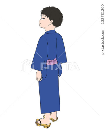 身穿浴衣的男子（背影） 132781260