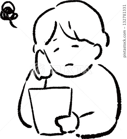 憂慮之人的插圖 憂慮之人的插圖 132781331