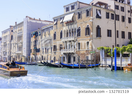View of Venice, Italy from a boat View of Venice, Italy from a boat 132781519