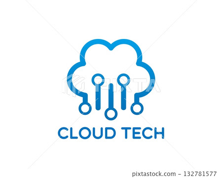 Cloud technology icon for data storage digital tech, vector emblem. Cloud app icon with circuit board for internet media information storage, online web access and data backup or storage program Cloud technology icon for data storage digital tech, vector emblem. Cloud app icon with circuit board for internet media information storage, online web access and data backup or storage program 132781577