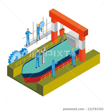 造船業圖片插圖 132781583