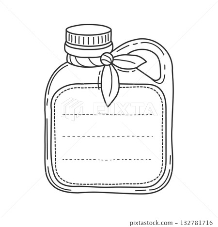 Plastic canister bow tie kids memo note frame. Memo note outline vector, child schedule linear frame. Scrapbook planner checklist template or diary coloring page with plastic container or canister Plastic canister bow tie kids memo note frame. Memo note outline vector, child schedule linear frame. Scrapbook planner checklist template or diary coloring page with plastic container or canister 132781716