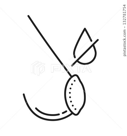 Infant breastfeeding nursing pad line icon or pictogram. Motherhood line vector icon, infant nursing outline sign. Breastfeeding nursing pad lineart symbol or woman lactation thin line pictogram 132781754